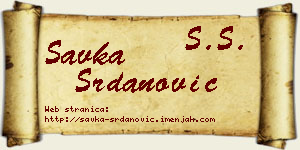 Savka Srdanović vizit kartica